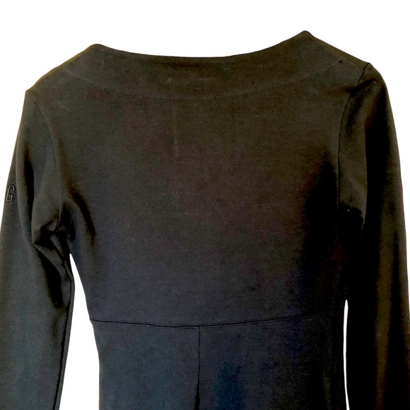 FIG Long Sleeve Faux Wrap Dress in Black Size Small - Picture 5 of 13
